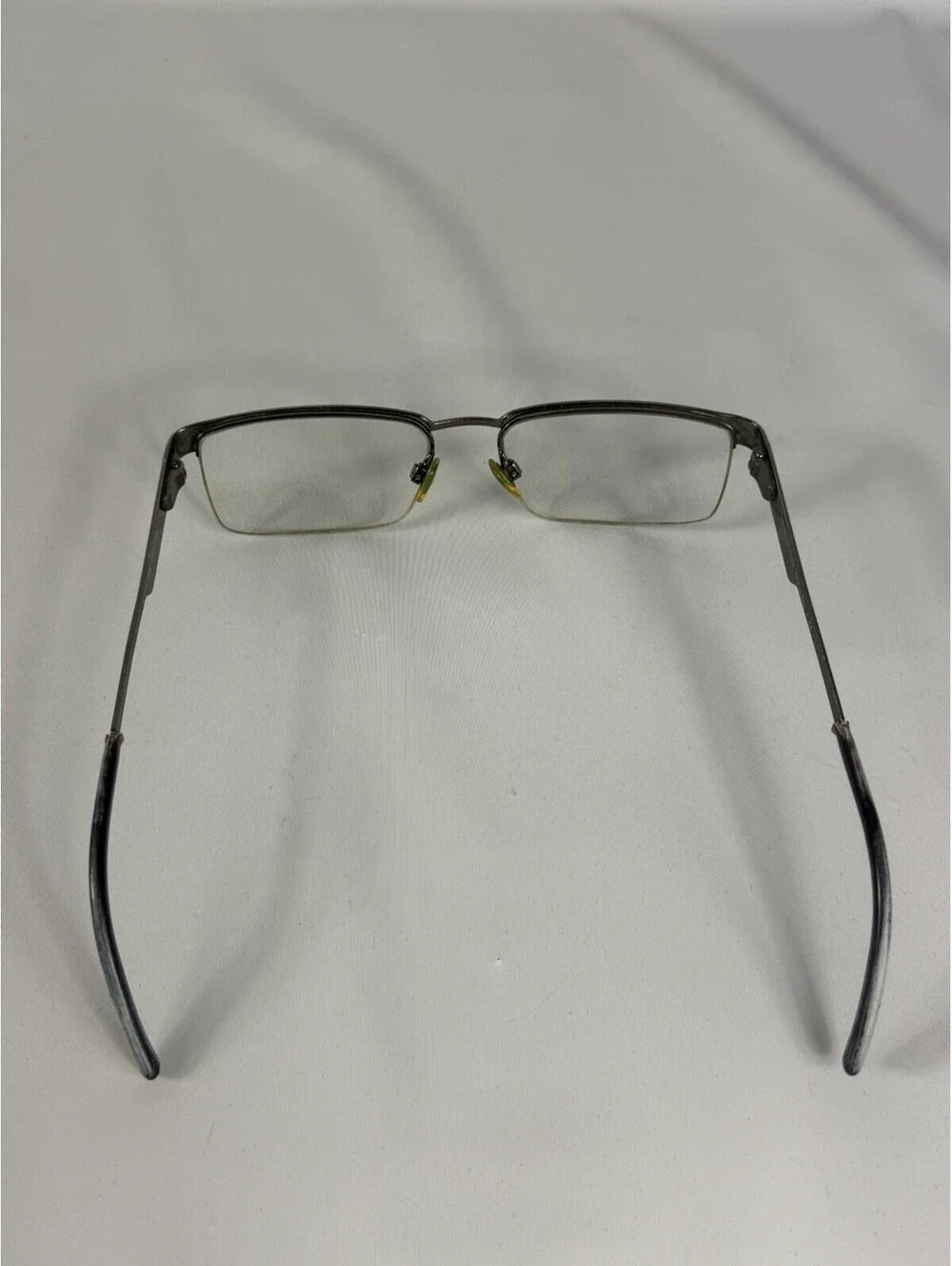 Burberry Eyeglasses B 1170 1094 Silver Black Half Rim Frame Italy 53[]17 140